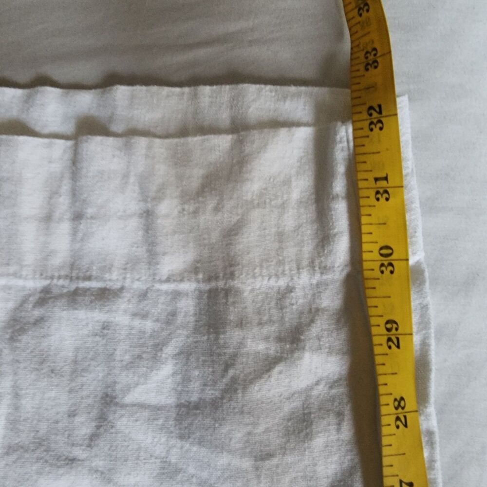 a new day Women's White Linen Blend Drawstring wide Leg Pants XL 32" Inseam nwt - Picture 7 of 8